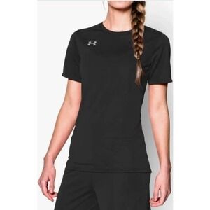 Under Armour Women's Golazo Jersey Black Small HeatGear